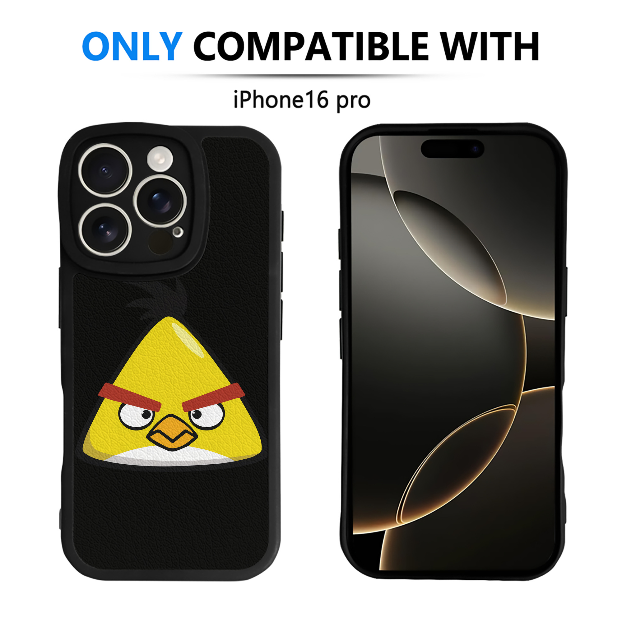 （画像用） Angry Birds アングリーバード 【iPhone 16シリーズ対応】シリコンスマホケース（レザー調） 材質：シリコン